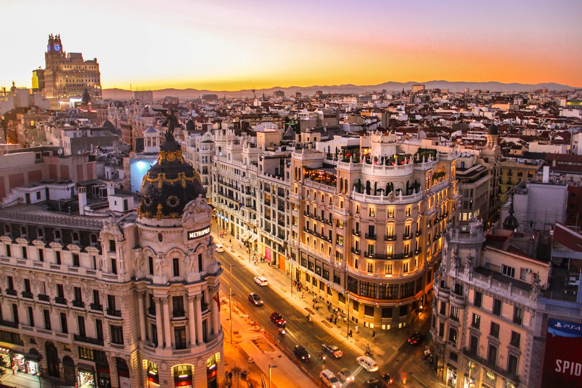Arquitectura histórica en el centro de Madrid
